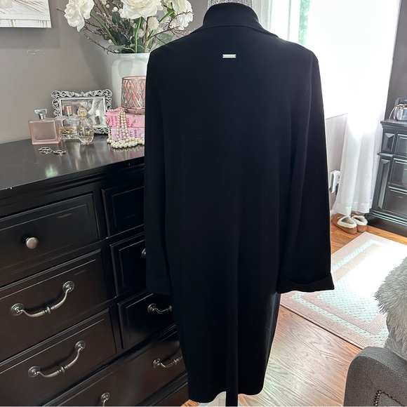 Soia & Kyo Black Slouch Coat Midweight Drape Jacket Size M - Picture 7 of 16